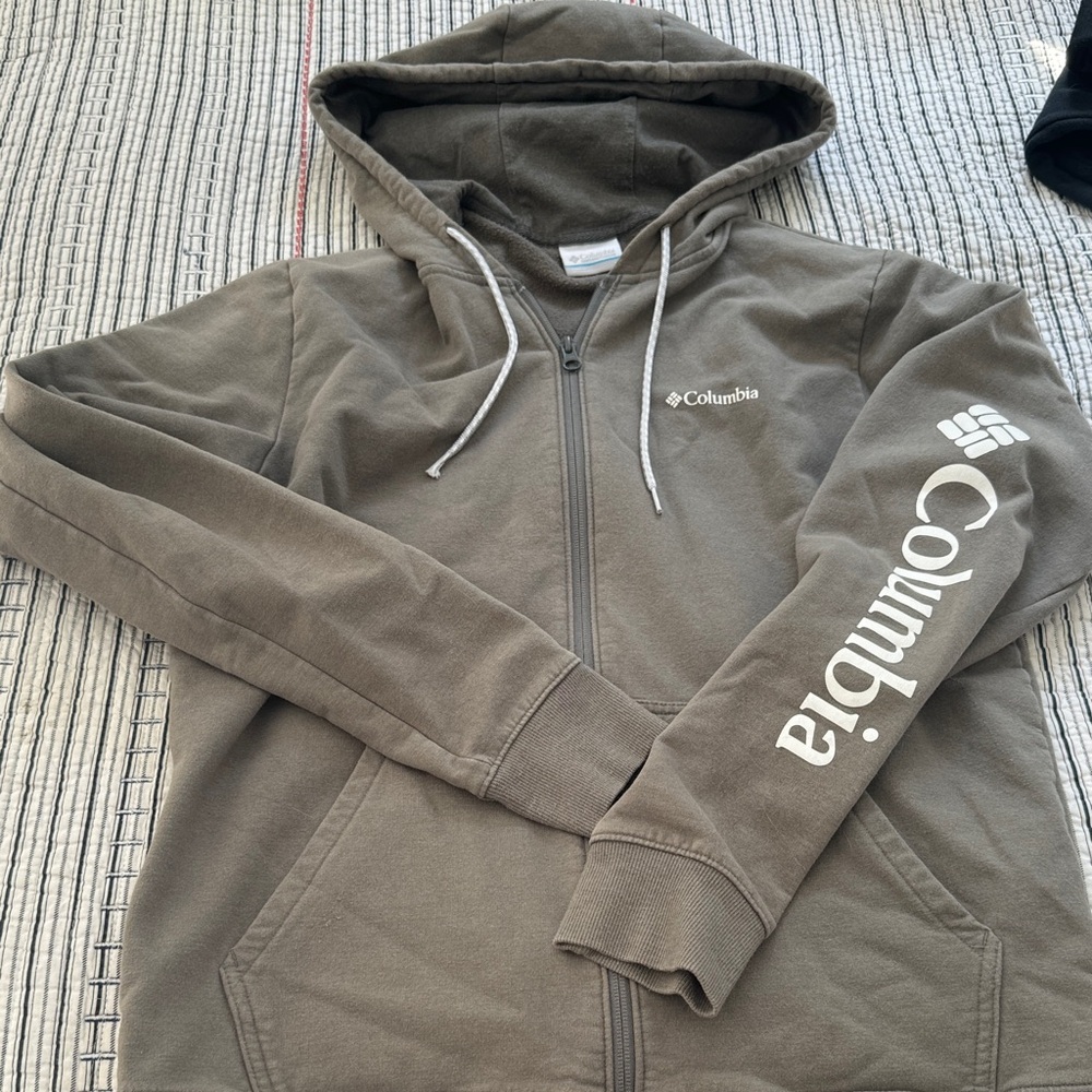 Columbia Khaki Full-Zip Hoodie